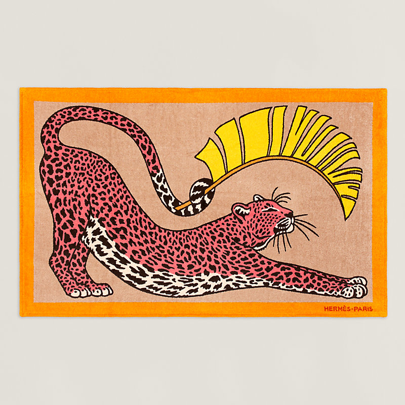 【新品、ボックス付き】HERMESエルメス　ビーチタオル チーター 豹ヒョウ Leopards beach towel | Hermès Finland